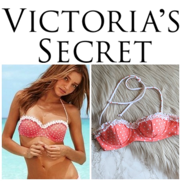 Victoria's Secret Other -  VICTORIA'S SECRET Pink Polka Dot Bikini Top